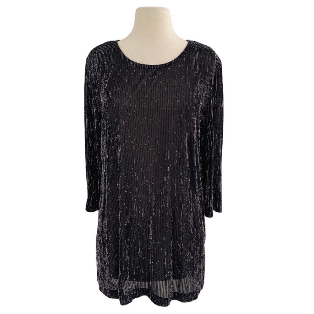 Vintage 80s Metallic Stripe Sheer Top 10